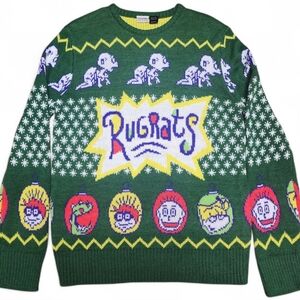 Urban Outfitters Green Nickelodeon Rugrats Holiday Sweater